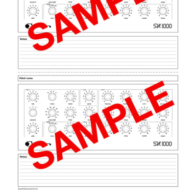 Jen SX1000 Synthetone  - Beautifully Illustrated Blank Patch Sheet PDF image 2