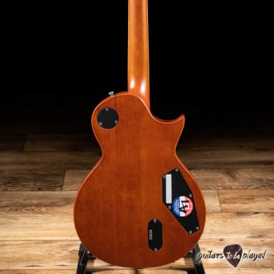 ESP LTD Deluxe EC-1000T LH Left-Handed Flame Top Guitar – Honey Burst Satin image 6