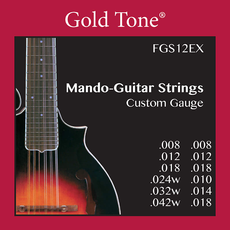 Gold Tone FGS12EX 12-String Mando-Guitar Strings (Extra Light) image 1