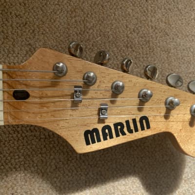 Marlin Stratocaster Electric Guitar Black image 7