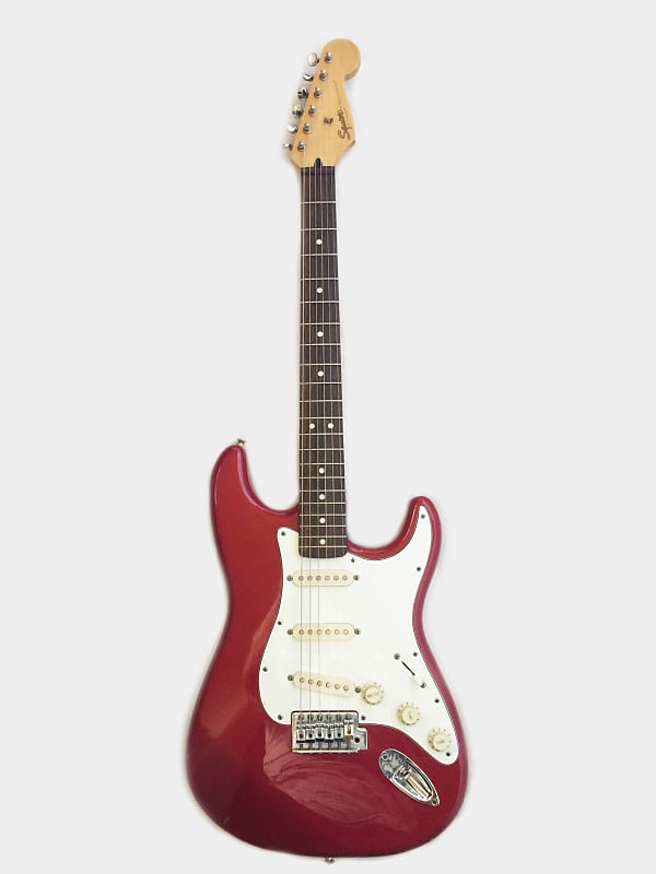 Squier Stratocaster Made in MEXICO -1998 Candy Apple Red. Sounds