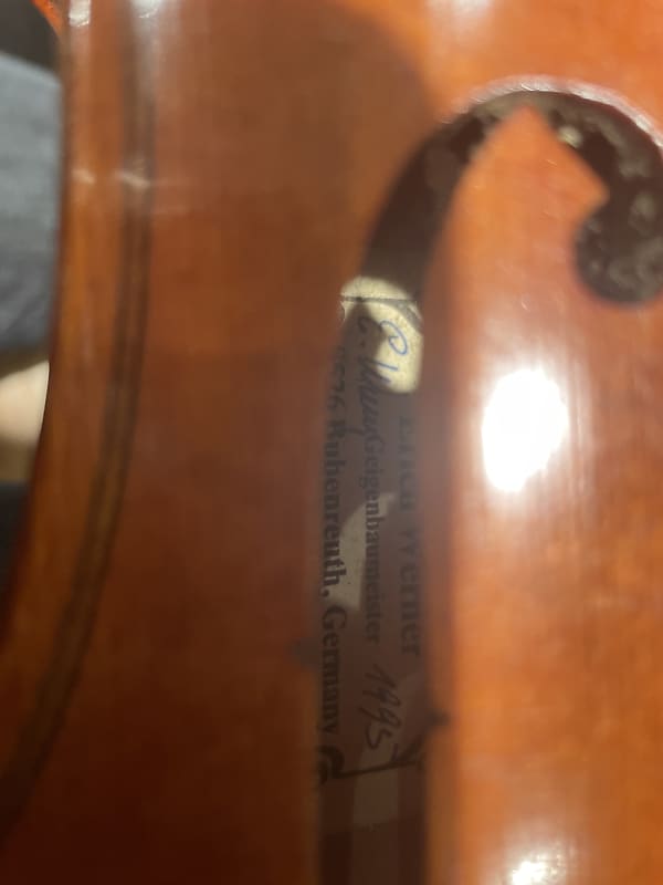 Erich Werner 4/4 Full Size Violin 1995 | Reverb