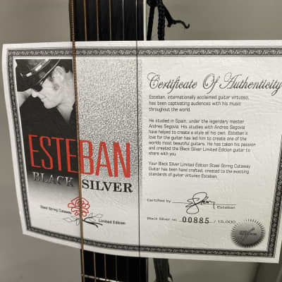 Esteban American Legacy Black silver cutaway  Limited Edition. 885/15000 image 2