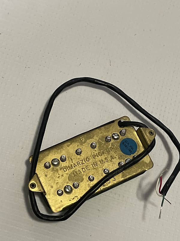 90's USA DiMarzio DP153 Fred F Spaced Green Bridge Humbucker