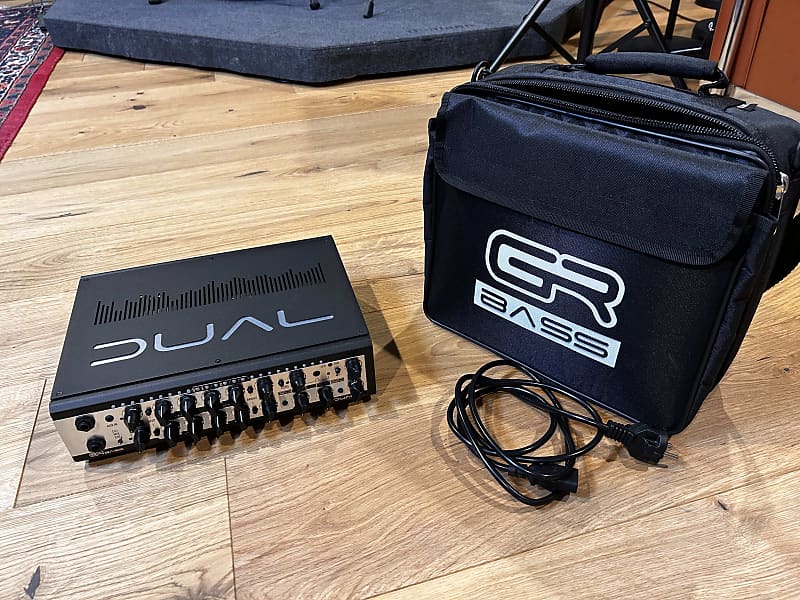 GRBass DUAL 1400 Watt bass guitar amplifier head, black image 1