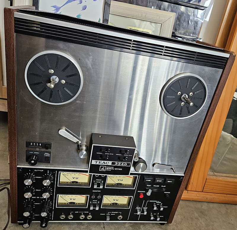 TEAC A-3340 4-Track Reel to Reel Tape Recorder 1970s, Simul-Sync