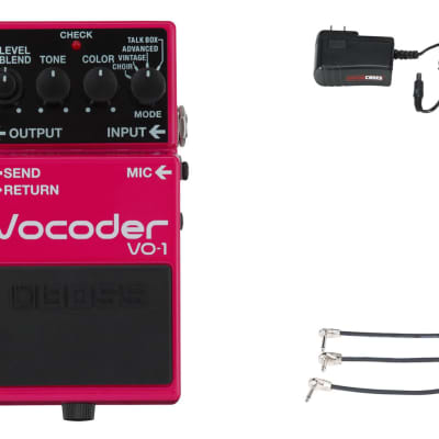 Boss VO1 Vocoder Pedal + Gator 9V Power Combo & 3 Patch Cables for sale
