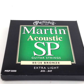 Martin MSP-3000 SP 80/20 Bronze Extra Light Acoustic Strings