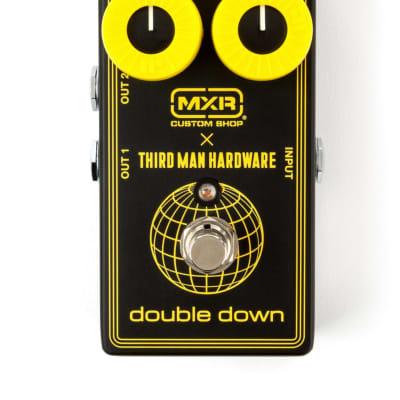 MXR CSP042 Third Man Hardware Double Down Boost Pedal  Black w/yellow knob covers. New! image 1