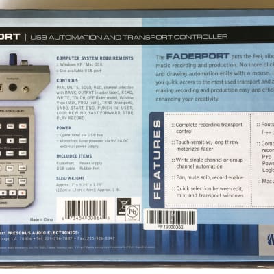 PreSonus Faderport USB DAW Transport Controller with Motorized Fader image 2