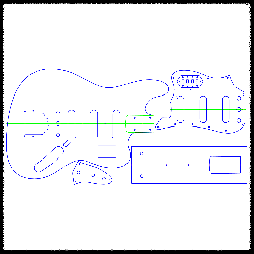 Bass VI Guitar Routing Templates 1/4" MDF Reverb