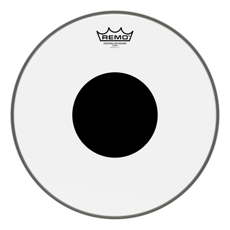Remo CS-0314-10 Controlled Sound Clear Black Dot Drumhead Top Black Dot. 14"*Make An Offer!* image 1