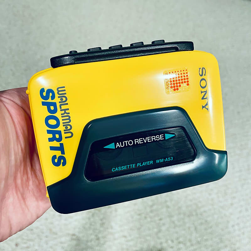 Sony WM-A53 Walkman Cassette Player, Decent Yellow, Running !