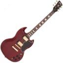 Vintage VS6 Reissued Electric Guitar - Cherry Red / Gold Wilkinson® Hardware