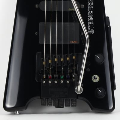 1997 Steinberger GL7TA Trans Trem Headless Electric Guitar | Original Hard Case and Tags, Black, CLEAN! image 8