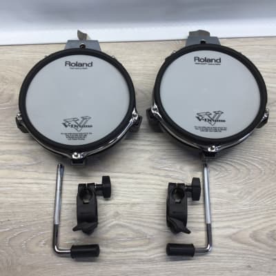 Set of 2 Roland PD-85-BK Dual Trigger V-Pads w/ Roland Rack