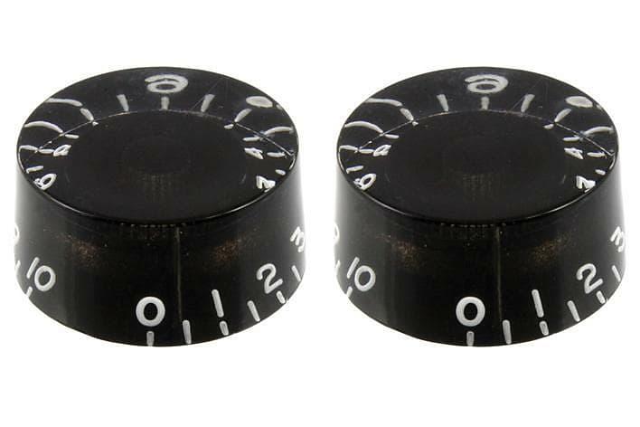 All Parts PK-0130-023 Vintage Style Speed Knobs - Black 2 Pack image 1