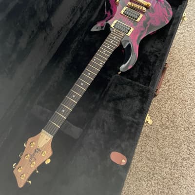 Bunker Guitars Custom David Lawrence 2017 - Red-Maroon and Black Swirl image 25