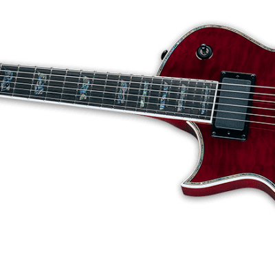 ESP LTD Deluxe EC-1000 LH QM STBC Left-Handed See Thru Black Cherry Electric Guitar image 3
