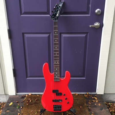 1986 Charvel 2B Electric Bass in Red - Made in Japan image 3