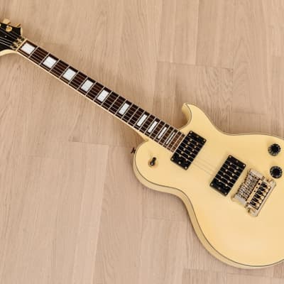 Immagine 1990 Aria Pro II PE-Deluxe KV Vintage Electric Guitar Ivory w/ USA Kahler 2220B, Japan - 12