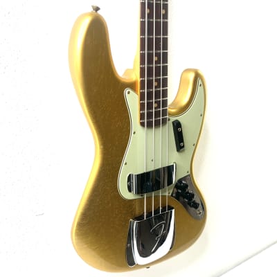 Fender Fender Custom Shop '63 Jazz Bass Journeyman - Aged Aztec Gold w/ Matched Headstock image 5
