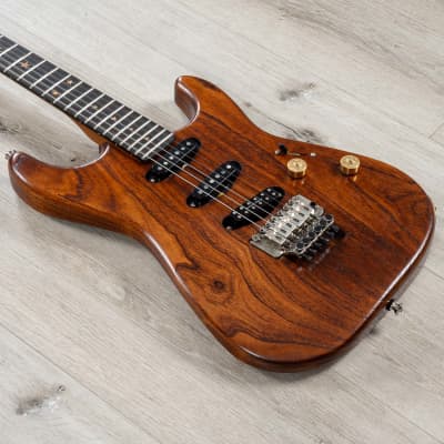 Paoletti Stratospheric Wine SSS Lockmeister Guitar, Ebony Fretboard, Roasted Maple Neck, Natural for sale