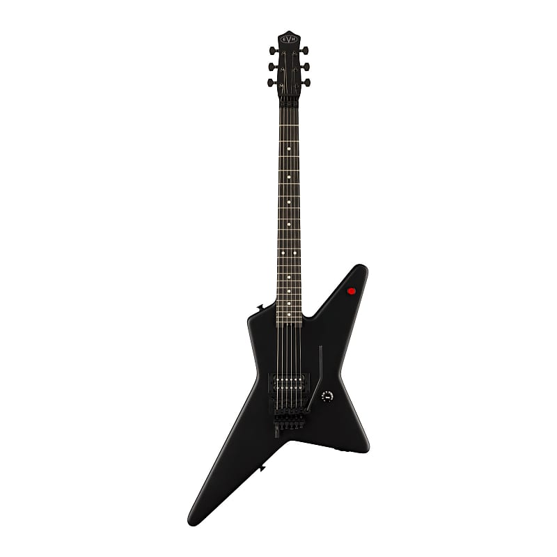 EVH Limited Star Series 6-String Electric Guitar with EVH Wolfgang Humbucker Pickup and Top-Mounted Floyd Rose Tremolo (Right-Handed, Stealth Black) image 1