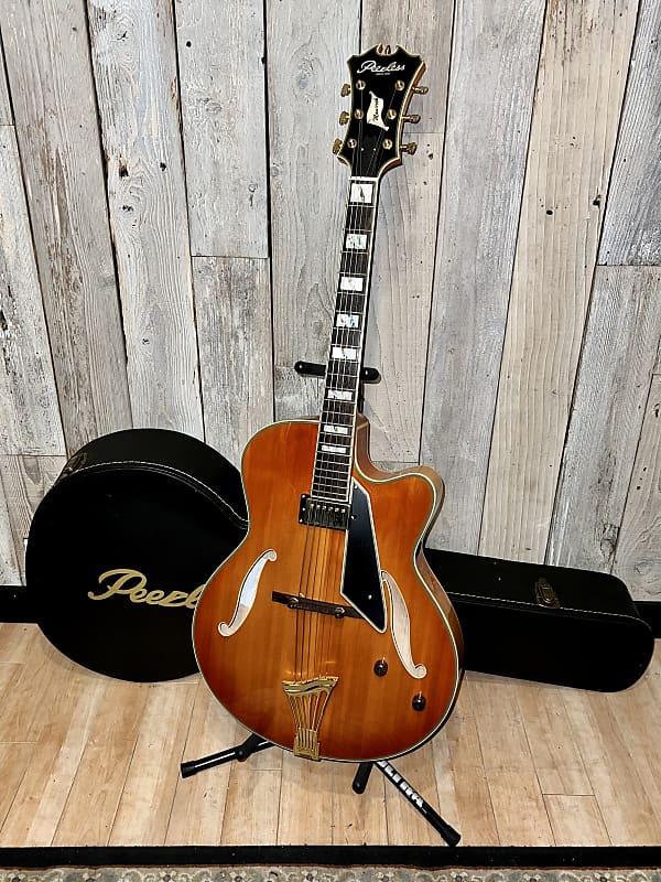 Stunning Peerless Monarch 17 Archtop Jazz Guitar Tangerine