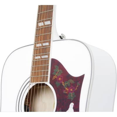 Epiphone Dove Studio Limited-Edition Acoustic-Electric Guitar Alpine White image 6