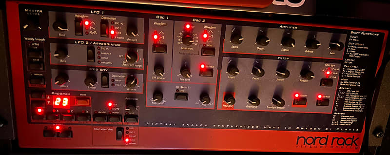 Nord Lead Rack Rackmount Virtual Analog Synthesizer - Red - w/ Librarian / Editor Software image 1