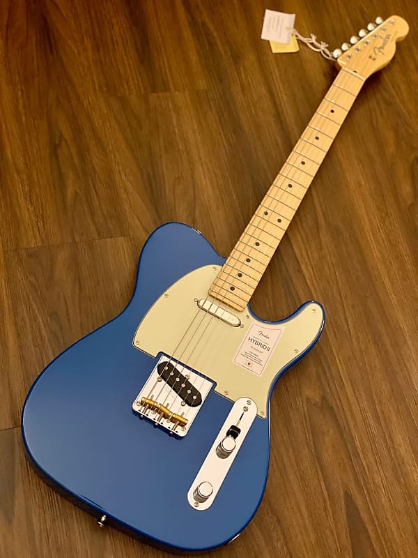 Fender Japan Hybrid II Telecaster with Maple FB in Forest Blue