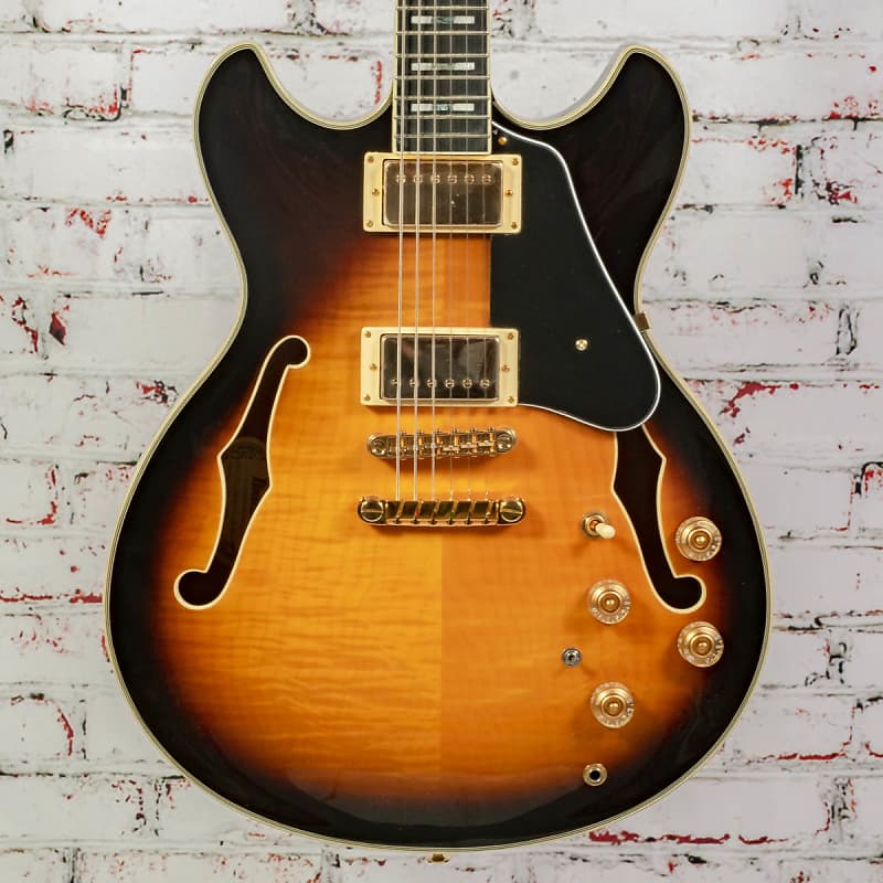 USED Ibanez JSM10-VYS John Scofield Signature Hollowbody Electric Guitar  Vintage Yellow Sunburst