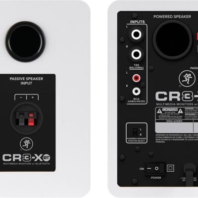 Mackie CR3-XBT Powered Bluetooth Studio Monitors, Limited Edition White, Pair image 2