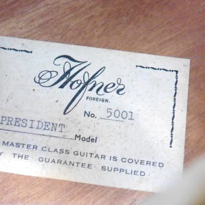 ♫ Hofner President 1957 Vintage Sunburst + Luthier Restored + H/case ♫ image 6