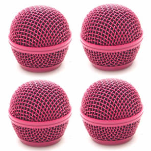 Seismic Audio SA-M30Grille-PINK-4PACK Replacement Steel Mesh Mic Grill Heads (4-Pack)