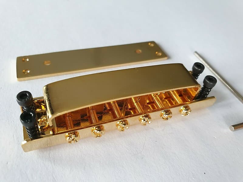 Quality Tune o matic Bridge for Rickenbacker in Gold image 1