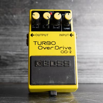 Boss OD-2 Turbo Overdrive MIJ Black Label Vintage Japan | Reverb