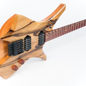 Downes Guitars Model 101H - Black Korina top headless 6-string image 4