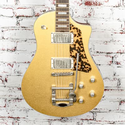 Asher Electro Sonic I Electric Guitar, Aged Gold Top w/ Original Case x1279 (USED) image 1