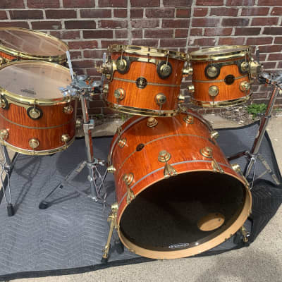 DW 25th anniversary 5 pc drum set USA collectors AUTOGRAPHED rare EXCELLENT 22 10 12 14 16 1998 image 1