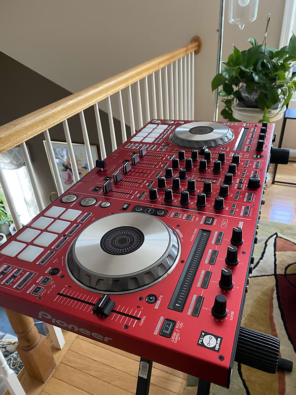 Upgraded Fader: Candy Red Pioneer DDJ-SX2 with Carrying Padded Case image 1