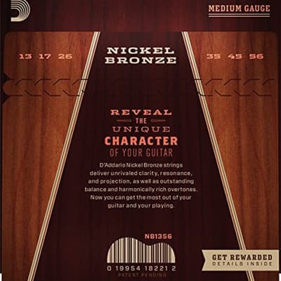 D'Addario Nickel Bronze Acoustic Guitar Strings, Medium image 4