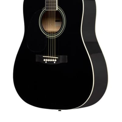 Stagg Black Dreadnought Acoustic Guitar With Basswood Top, Left-Handed Model Sa20D Lh-Bk image 2