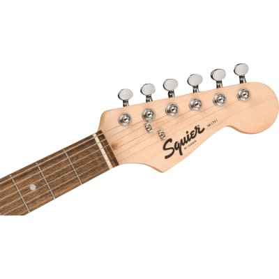 Squier (Fender) Mini Stratocaster Guitar, Laurel Fingerboard, Shell Pink image 5