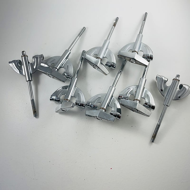 8 x Pearl Export Bass Drum Claws And Tension Rods 80's Reverb