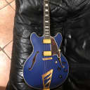 D'Angelico Deluxe DC Semi-Hollow Double Cutaway with Stairstep Tailpiece 2010s Royal Blue