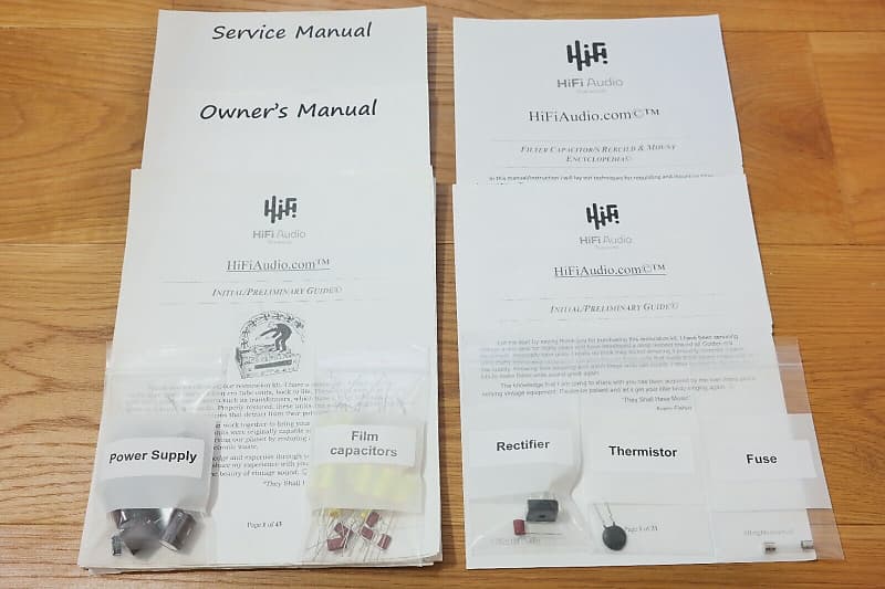 Fisher 202t restoration kit filter capacitor repair rebuild fix  			