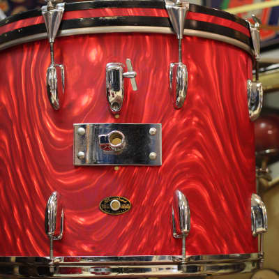 1966 Slingerland 'Modern Combo' in Red Satin Flame 14x18 14x16 9x13 9x10 image 19