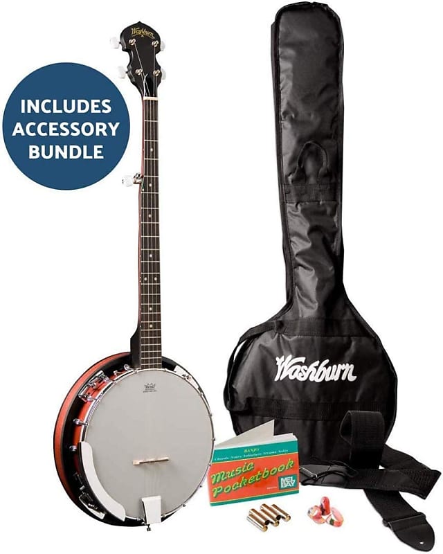 Washburn Americana Banjo B8-Pack with Gig Bag image 1